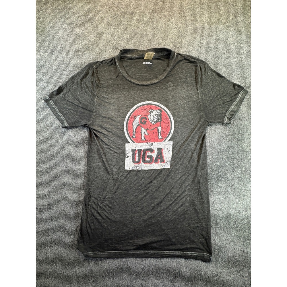 Gameday Couture Georgia Bulldogs UGA T-Shirt Charcoal Gray Burnout Women Medium